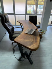 Live Edge Walnut Desk: Natural Solid Wood Office Table