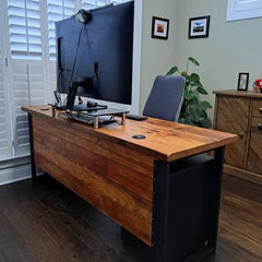 Reclaimed wood desk
