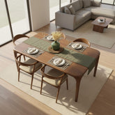 Handmade Walnut Modern Dining Table: Solid Wood Kitchen Furniture