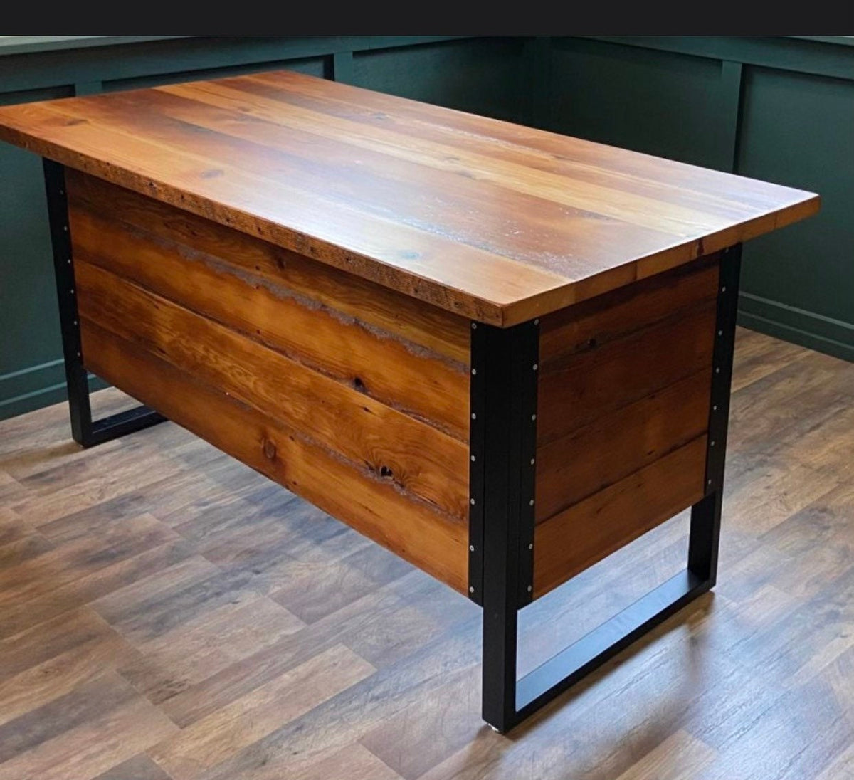 Reclaimed wood desk