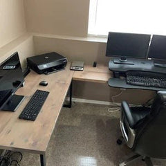 Custom Rustic Wood Desk, Solid Wood Desk, Handcrafted Office Desk, Industrial Desk, Wood Desk, U Shaped Legs, Writing Desk, Reclaimed Wood