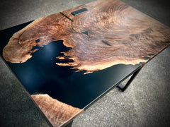 Custom Epoxy Resin Walnut Office Desk