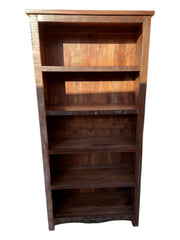 Rustic Distressed Blue Coastal Open Shelf Bookcase Storage Home Office Dorm