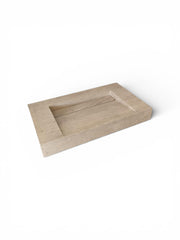 Wall Mounted Travertine Sink, Natural Stone Powder Room Sink, Countertop Sink